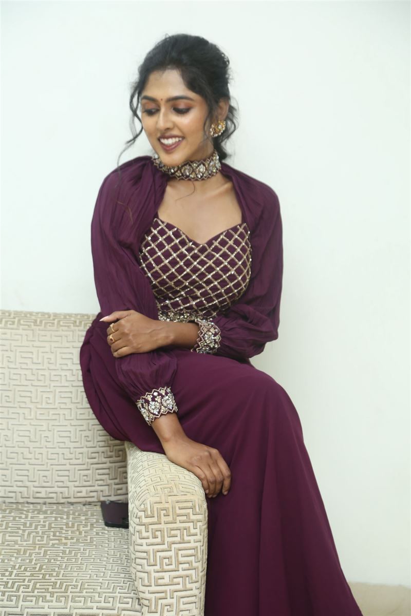 Telugu Actress Charishma Shreekar in Maroon Dress